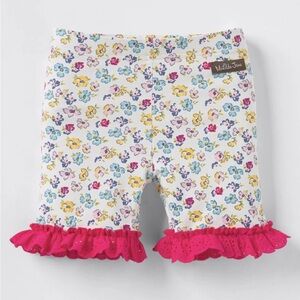 Matilda Jane Enchanted Forest Dawson Floral Shorts with Pink Ruffle